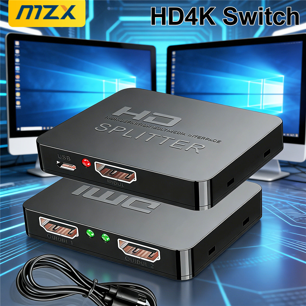 Laptop Accessories Distributor - HDMI-совместимый видеопереключатель 1 вход/2 выхода 4K,