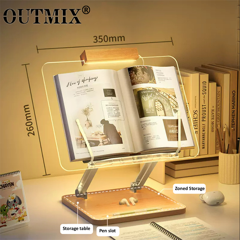 Laptop Accessories For Office - Деревянная подставка для чтения с подсветкой,