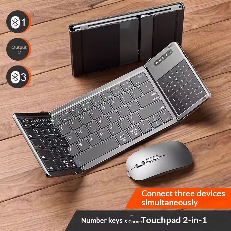 Laptop Accessories Distributor - Беспроводная Bluetooth-клавиатура Mengzu Tri Fold с