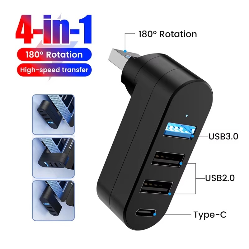 Laptop Accessories Hub - USB-хаб 3.0 Мини-сплиттер 4 порта 180