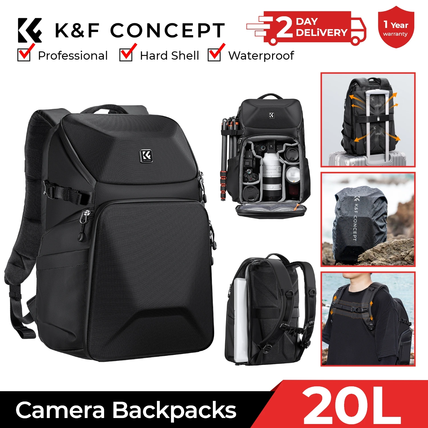 Фотосумка K&F CONCEPT 20L с во – обзор и цена Laptop Accessories Box