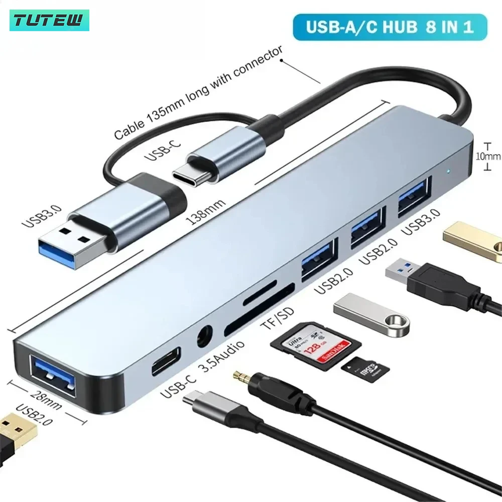8 в 1 USB-концентратор C USB-р – обзор и цена Laptop Accessories Hub