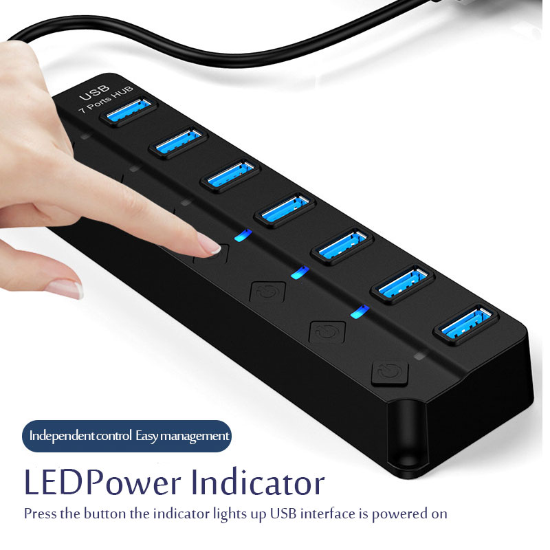 USB-хаб 7-в-1 с поддержкой USB – обзор и цена Laptop Accessories Hub