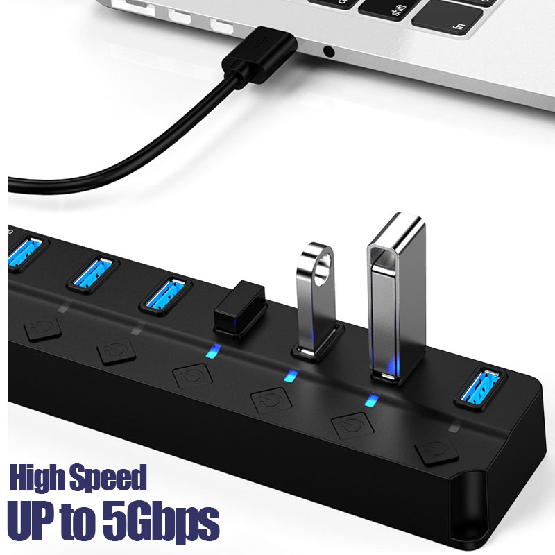 USB-хаб 7-в-1 с поддержкой USB – обзор и цена Laptop Accessories Hub
