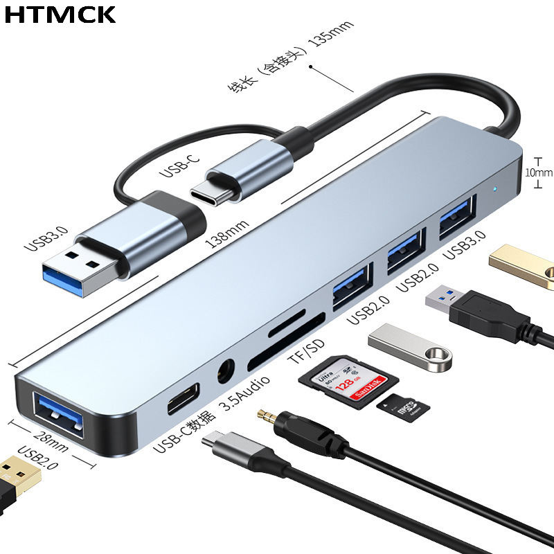 8-в-2 USB-C хаб, многопортовая – обзор и цена Laptop Accessories Hub