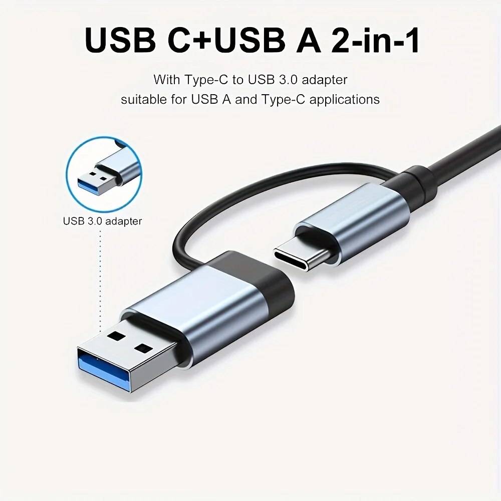 USB-хаб 2-в-1 с 7 портами USB  – обзор и цена Laptop Accessories Hub